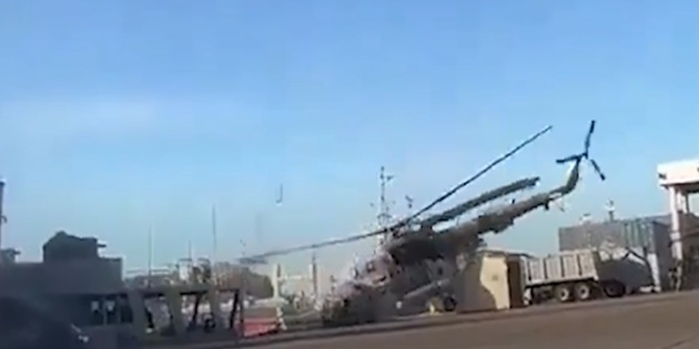 Meksika’da Askeri Helikopter Kalkıştan Saniyeler Sonra Düştü